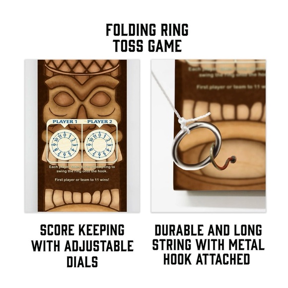 Tiki Ring Toss Game - Fold Down - Picture 4 of 8